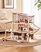ROBUD Doll House  Wooden Bohemian Dollhouse with Realistic Design Includes 37 Pieces of Furniture  Accessories for Kids Ages 3 - Image 2