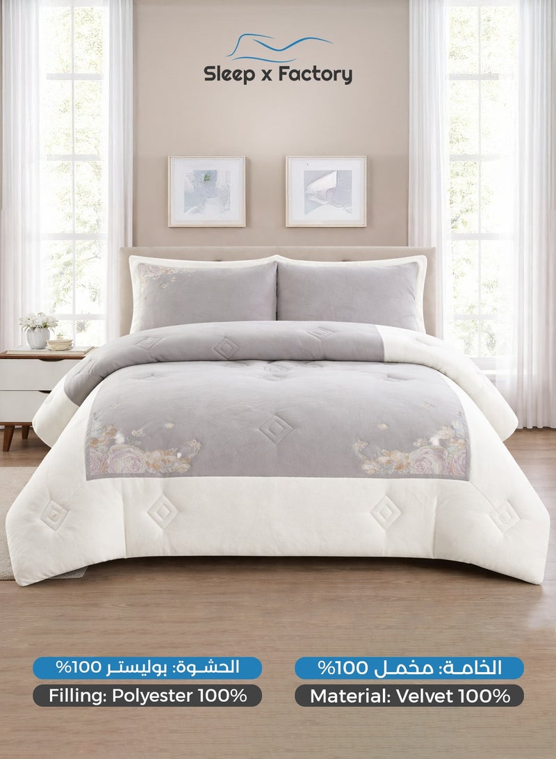 سليب × فاكتوري طقم مفرش شتوي مخملي 4 قطع – مقاس مفرد - Image 3