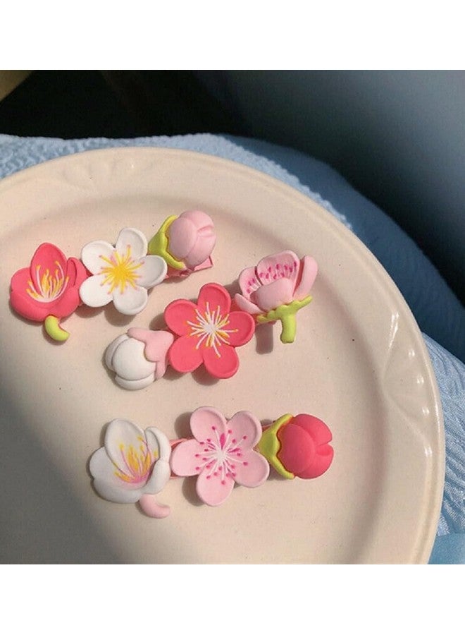 SUN Ring SUNRING Korean Hair Clips Pearl Hair Clips Korean Rhinestone Flower Clip Hair Clips Hair Accessories For Toddlers, Girls & Women (Pink) - Image 5