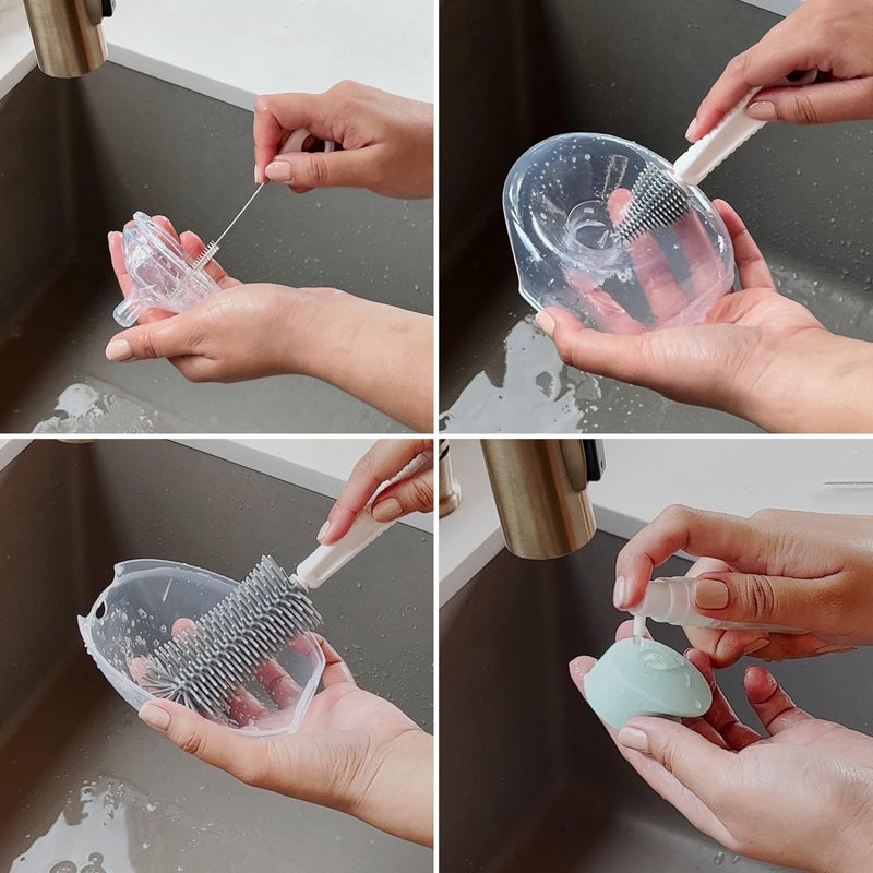 Willow Travel Cleaning Kit  Drying Rack  5Pack Cleaning Rack and Brushes for Breast Pump Parts and Bottles  Breastfeeding Essential - Image 5