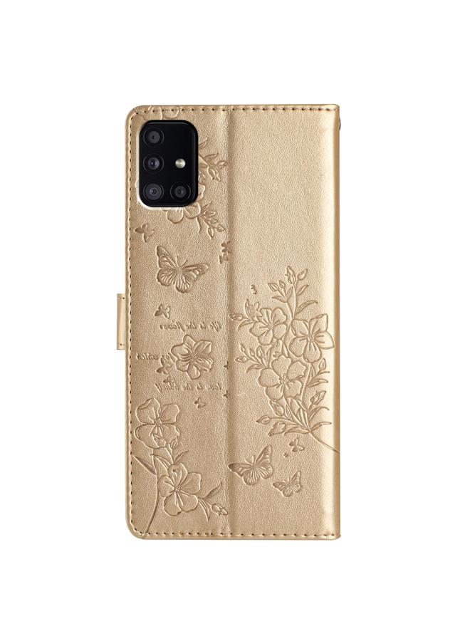 اس-توب جراب جلدي لهاتف Samsung Galaxy A71 4G بنقشة فراشات وزهور - Image 3