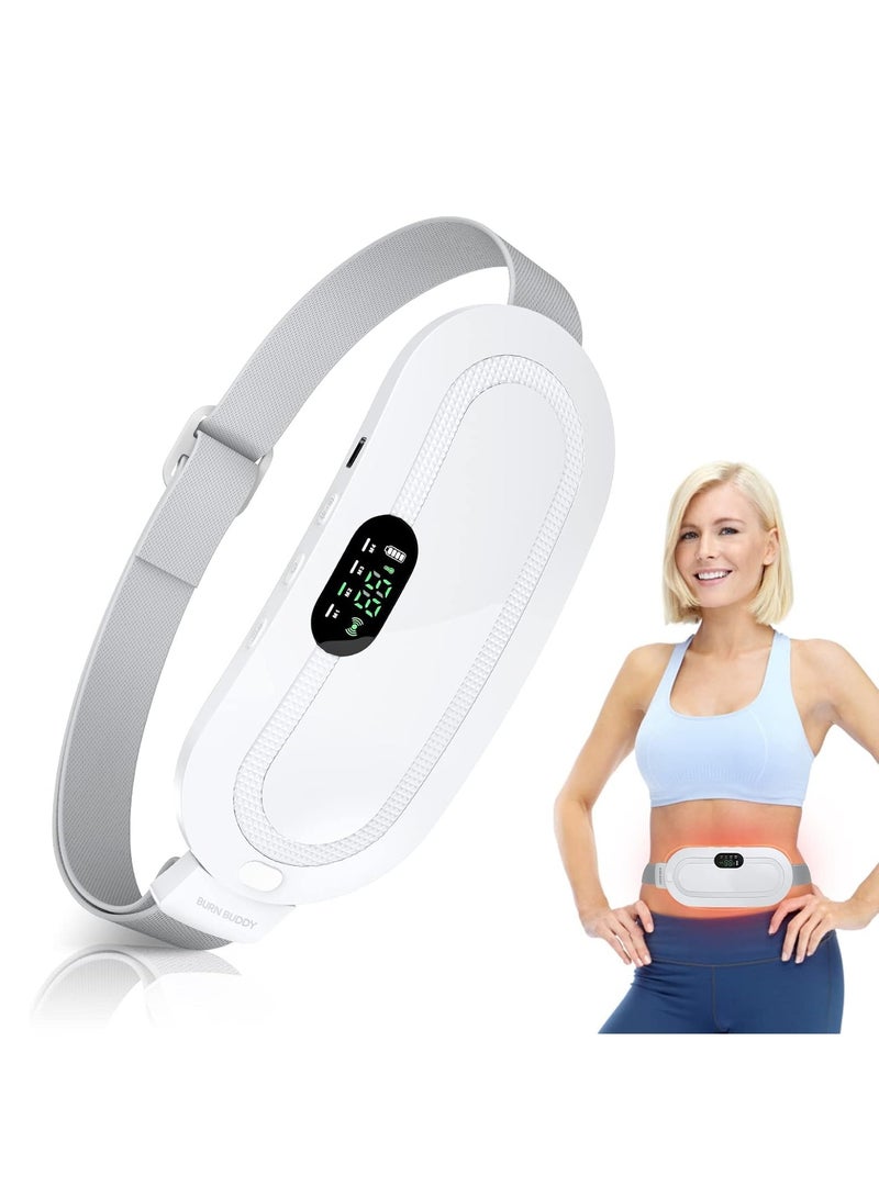 وسادة تدفئة محمولة لاسلكية لتخفيف آلام الدورة الشهرية، حزام تسخين سريع مع 3 مستويات حرارة و4 أوضاع تدليك، قابلة لإعادة الشحن عبر USB - Image 1