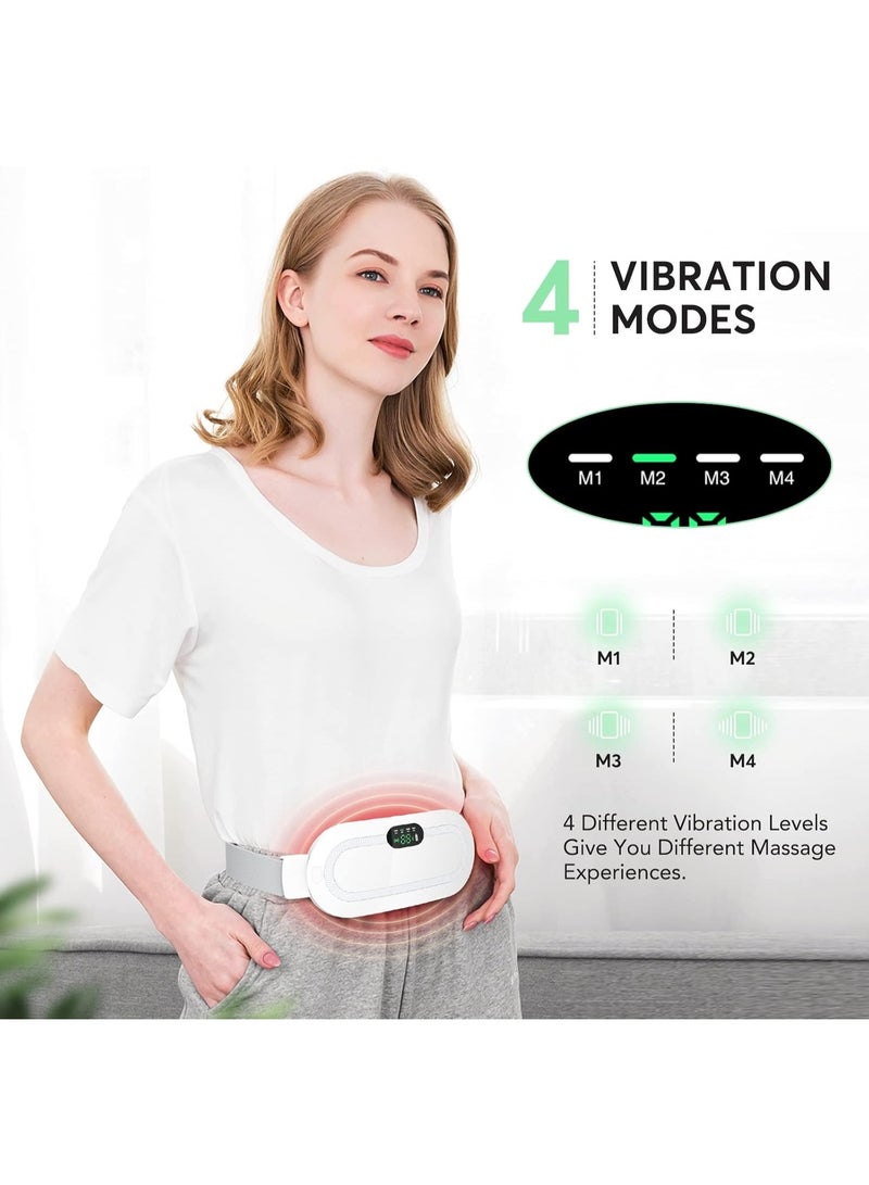 وسادة تدفئة محمولة لاسلكية لتخفيف آلام الدورة الشهرية، حزام تسخين سريع مع 3 مستويات حرارة و4 أوضاع تدليك، قابلة لإعادة الشحن عبر USB - Image 3