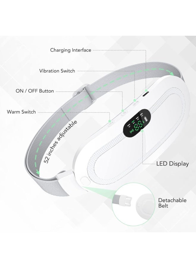 وسادة تدفئة محمولة لاسلكية لتخفيف آلام الدورة الشهرية، حزام تسخين سريع مع 3 مستويات حرارة و4 أوضاع تدليك، قابلة لإعادة الشحن عبر USB - Image 5