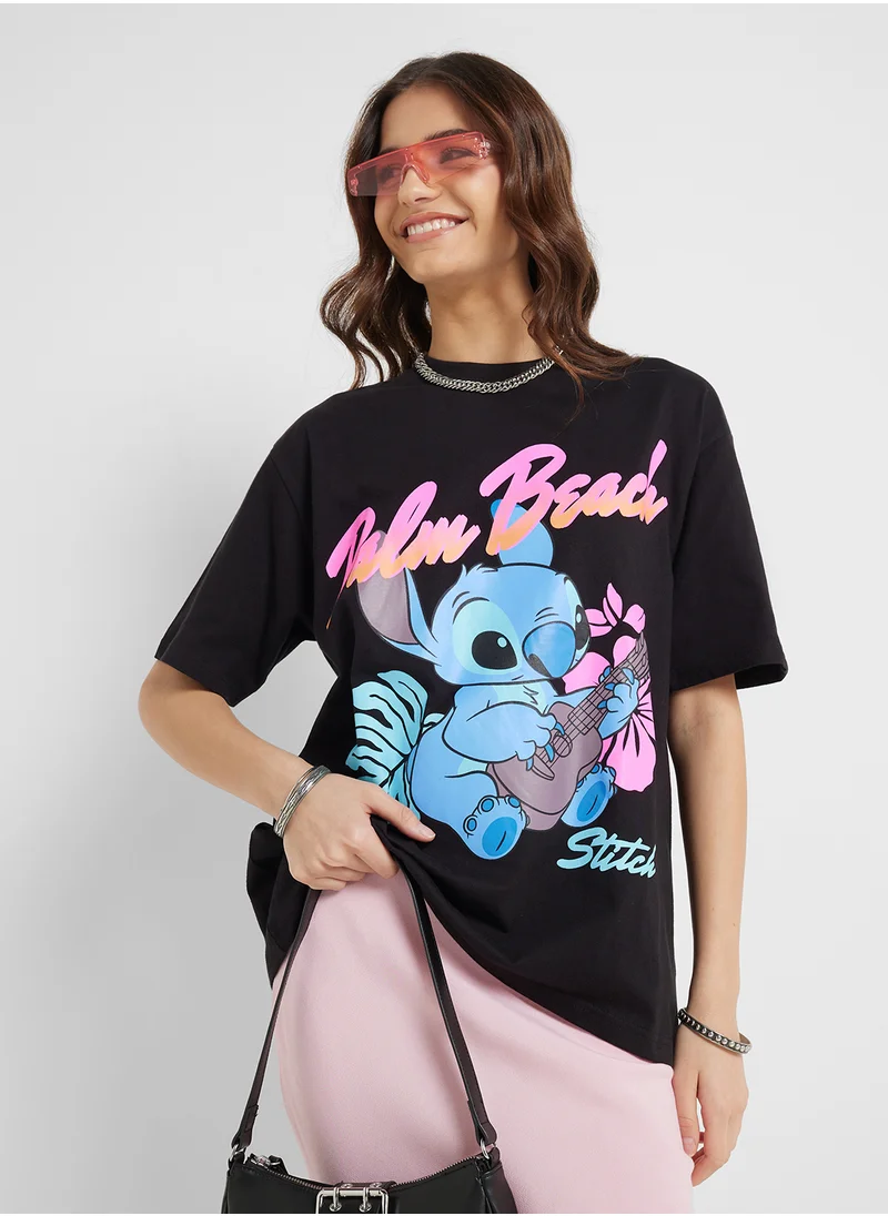 ديزني Stitch Oversize Graphic T-Shirt