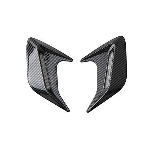 Automaze 2pc Car Air Flow Intake Decorative Side Vent Hood Cover Universal Air Flow Vent Protection Cover (Black) - Image 1