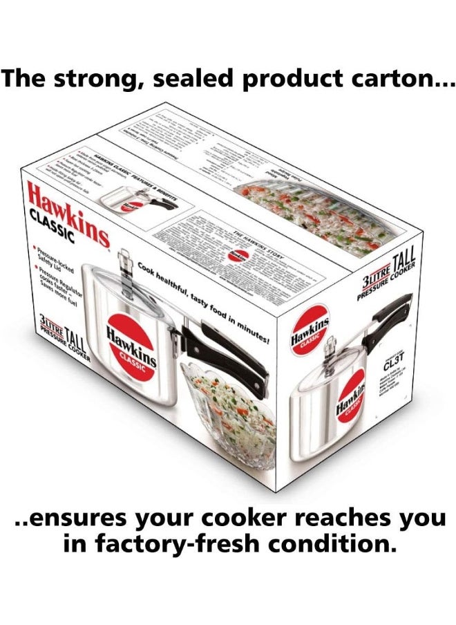 Hawkins 3 Liter Classic Aluminium Tall Pressure Cooker,Silver  - Image 4