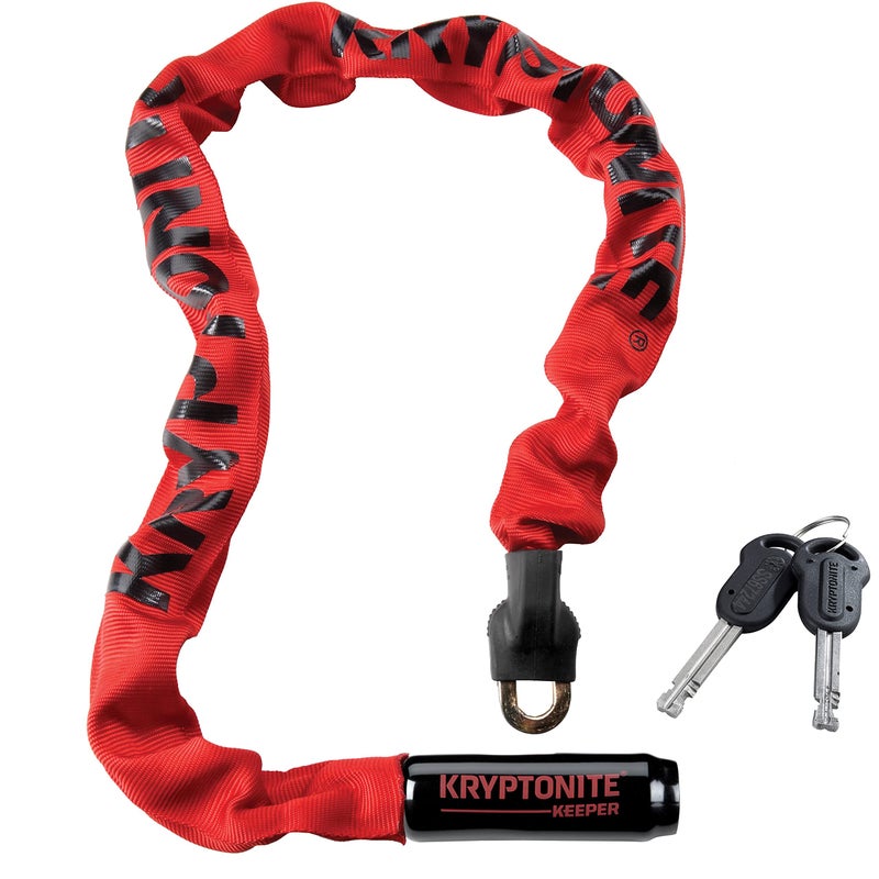 Kryptonite Keeper 785 Bike Chain Lock 28 Feet Long Heavy Duty AntiTheft Bicycle Chain Lock with Keys for Bike Motorcycle Scooter Bicycle Door Gate FenceRed 335 Inch