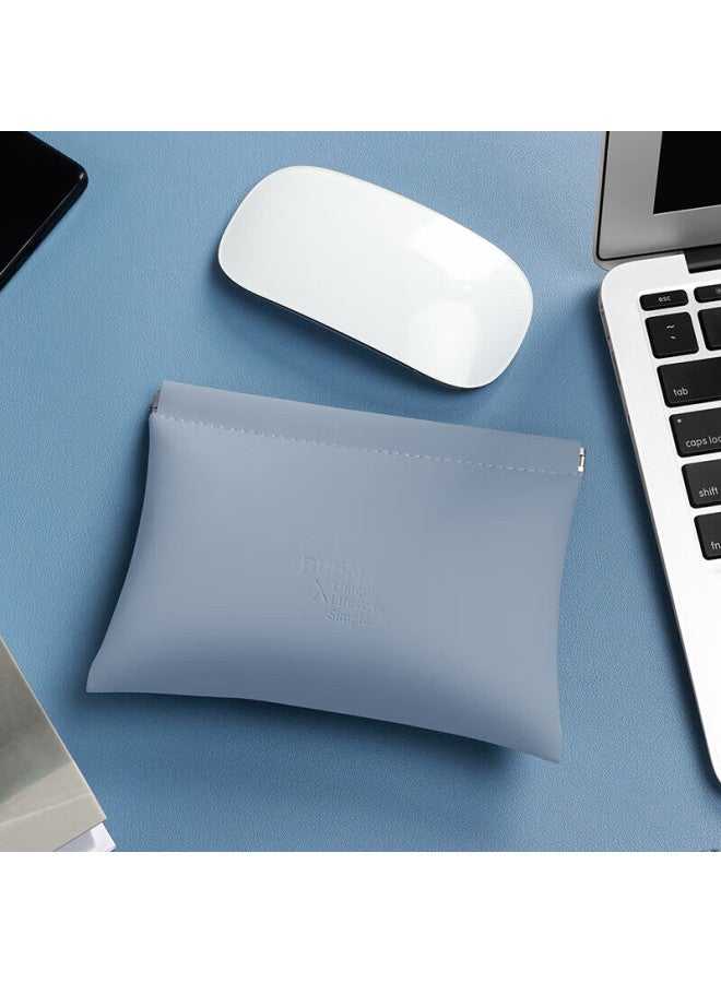 Bubm Digital Storage Bag Portable Automatic Closure Tight Mouth Power Charger Wireless Mouse Mobile Hard Drive U Disk Protective Case Bm01241007 Haze Blue - Image 4
