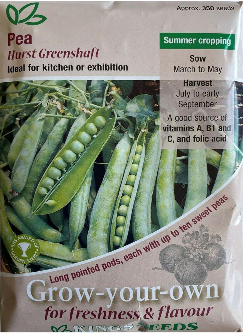 GGOOT Pea Hurst Green Shaft, Pisum Sativum, 350 Seeds by Heavy Torch  - Image 2