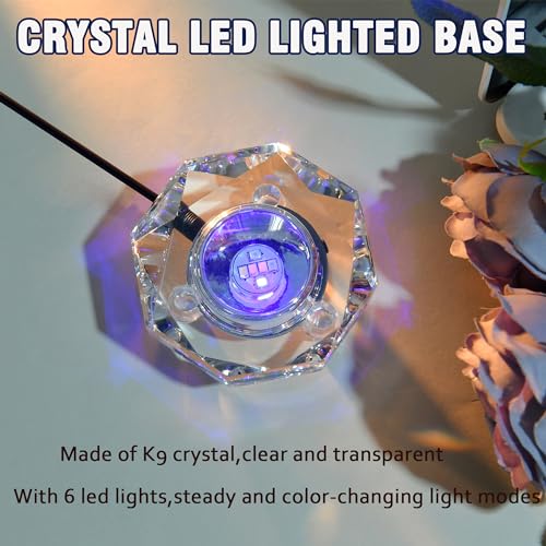 IFOLAINA Crystal LED Light Base Multicolor Changing Pedestal Color Show Stand Lighted Display Plate AC Power for 3D Glass Art Octagon Light Base - Image 3