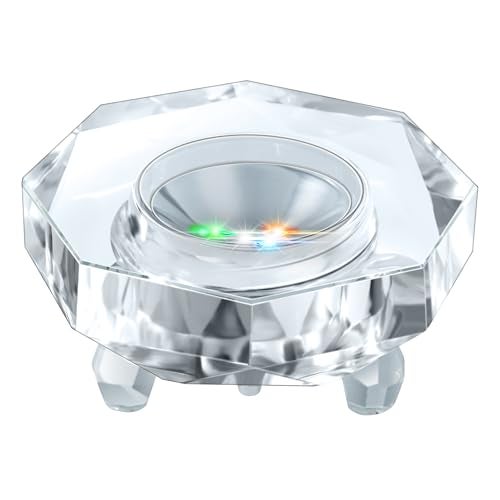 IFOLAINA Crystal LED Light Base Multicolor Changing Pedestal Color Show Stand Lighted Display Plate AC Power for 3D Glass Art Octagon Light Base - Image 1