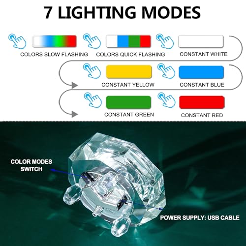 IFOLAINA Crystal LED Light Base Multicolor Changing Pedestal Color Show Stand Lighted Display Plate AC Power for 3D Glass Art Octagon Light Base - Image 4