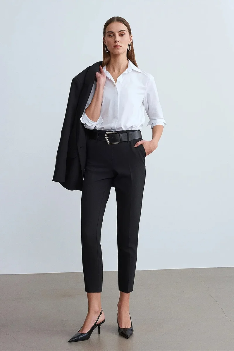 Dilvin Black DILVIN Women's Straight-leg Pants for Women | Best Price UAE