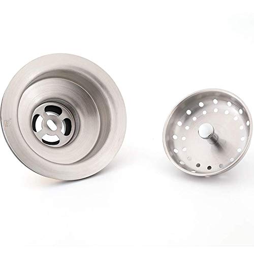 KONE 3-1/2 Inch Kitchen Sink Drain Assembly with Strainer Basket/Drain Stopper, All Stainless Steel Sink Drain Kit Durable and Rustproof - Image 4