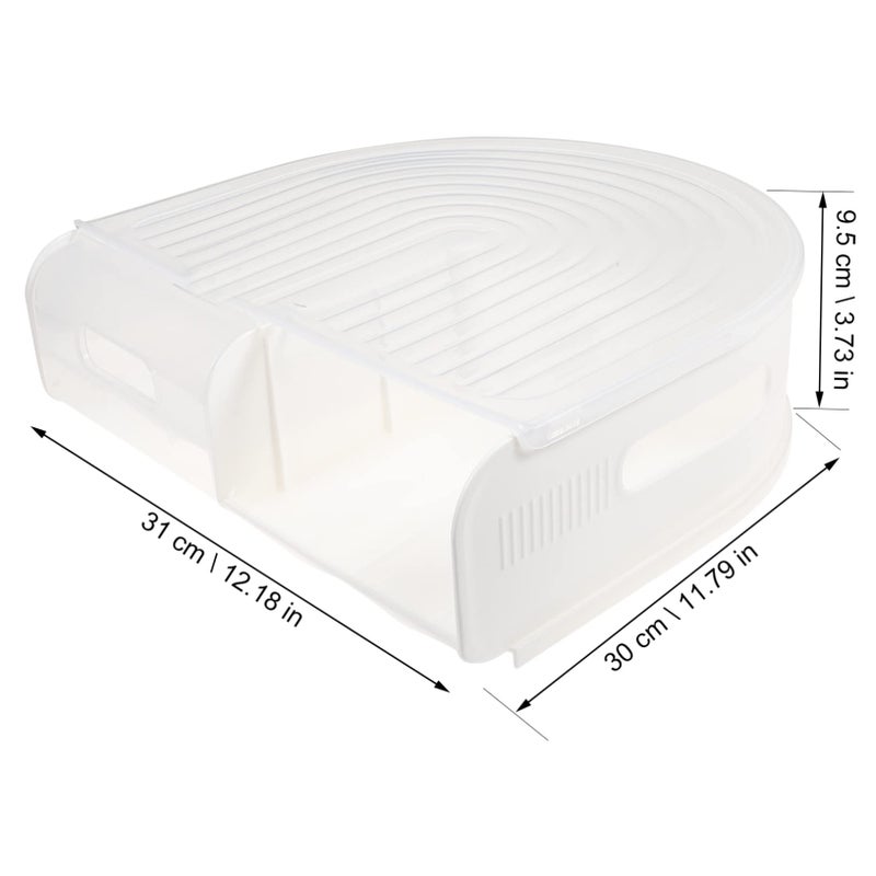 Ivory Egg Tray For Refrigerator Thickened Space Saving Kitchen Storage Organizer - Image 3