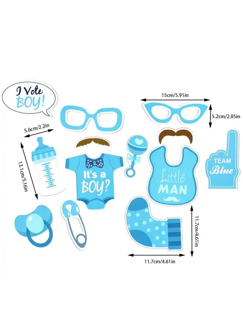 جست كواليتي 30قطعة مجموعة، ديكور الحفلات كشك صور حلفة الكشف عن نوع المولود مستلزمات بنت أو ولد صبي أو فتاة  ديكور الحفلات، أشياء صغيرة، أشياء جمالية لطيفة، أدوات رائعة، عناصر غير عادية - Image 4