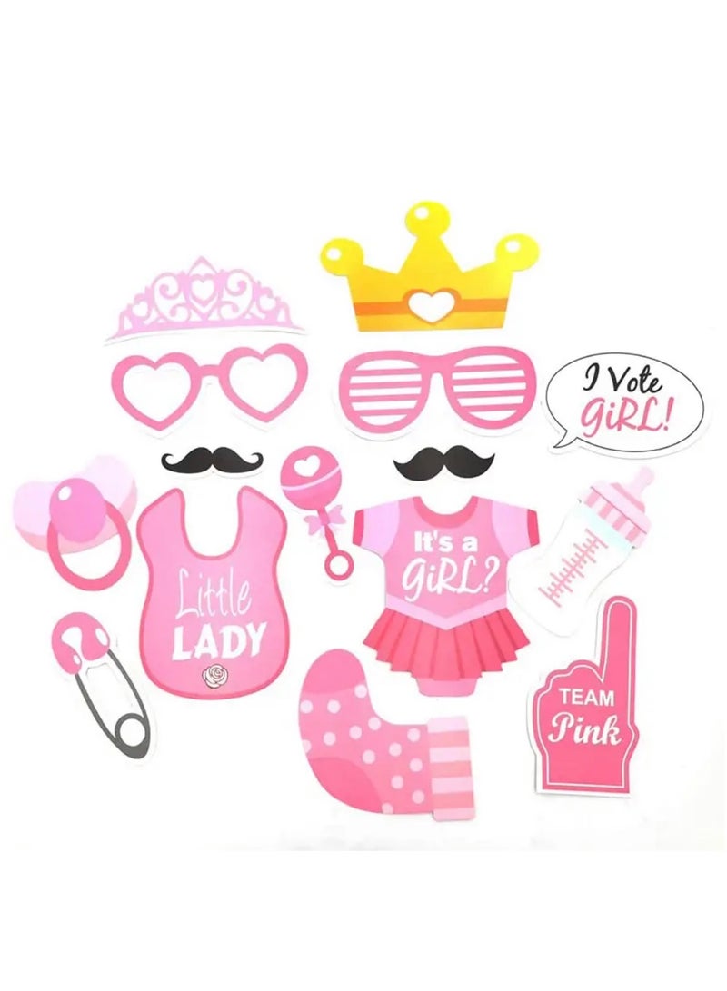 جست كواليتي 30قطعة مجموعة، ديكور الحفلات كشك صور حلفة الكشف عن نوع المولود مستلزمات بنت أو ولد صبي أو فتاة  ديكور الحفلات، أشياء صغيرة، أشياء جمالية لطيفة، أدوات رائعة، عناصر غير عادية - Image 5