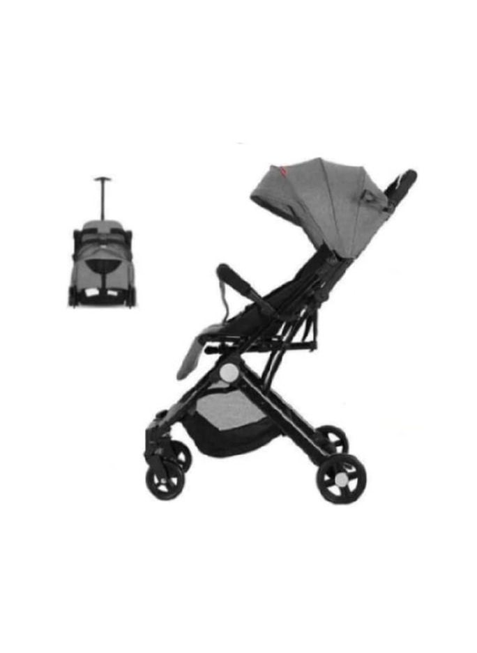 Ntech NTECH Travel Light weight Baby Stroller Compact 4 Wheels Air Travel One Hand Foldable Push chair With Adjustable Reclining Seat For Toddler (Grey)  - Image 1