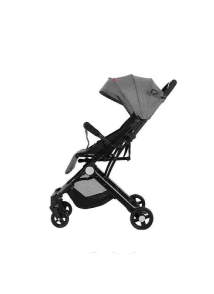 Ntech NTECH Travel Light weight Baby Stroller Compact 4 Wheels Air Travel One Hand Foldable Push chair With Adjustable Reclining Seat For Toddler (Grey)  - Image 5