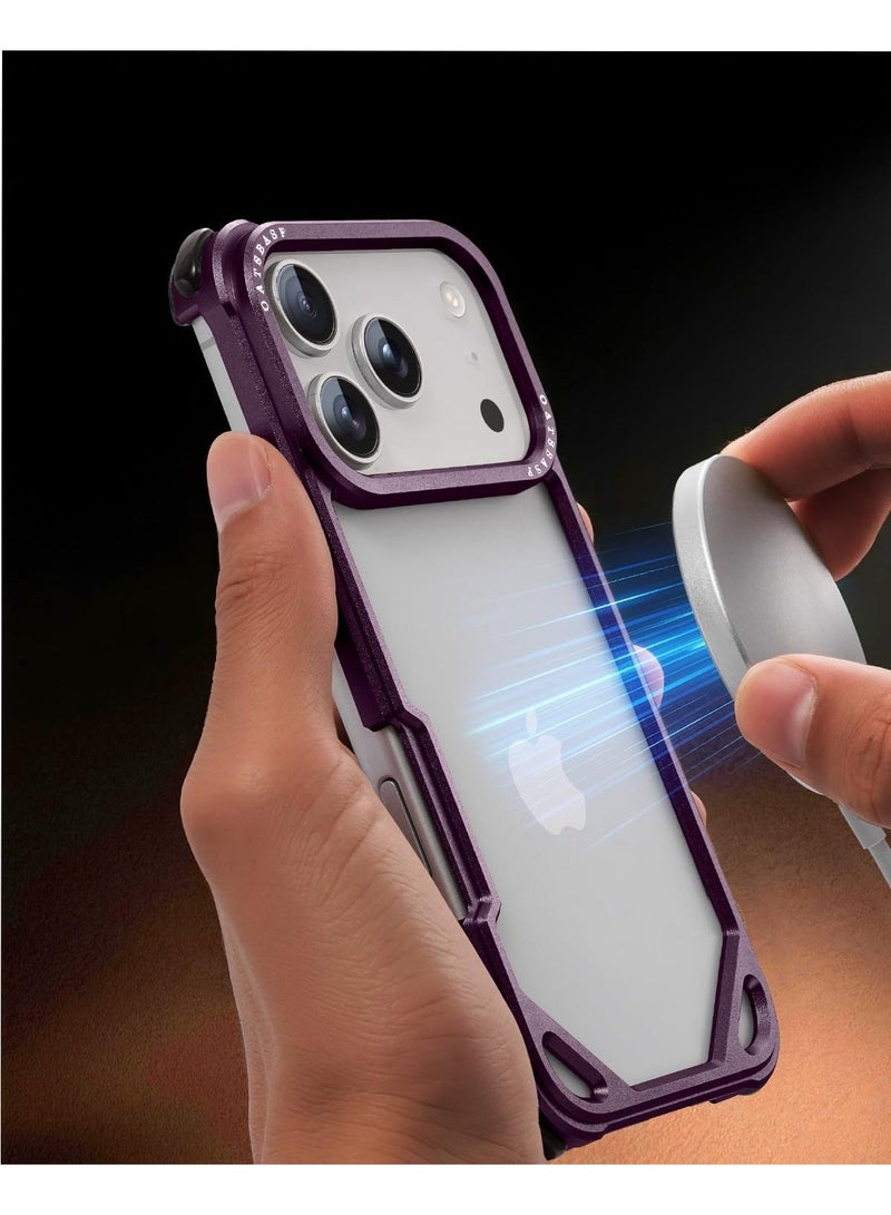 أوتس باسف جراب لهاتف iPhone 18 Pro Max، بتصميم مفتوح من الخلف، وإطار من الألومنيوم، وحماية معززة للزوايا الأربع ضد الصدمات. - Image 5