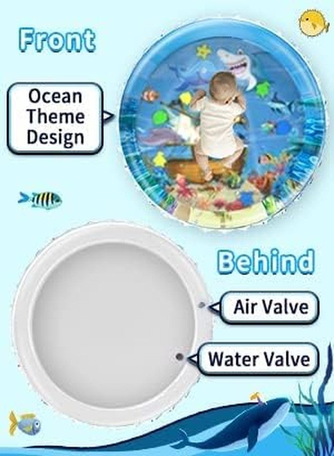 INSECTRA Infant Toy Gift Activity Play Mat,Baby Infant Toddlers Inflatable Water Play Floor Mat Children Growth Activity Tool Baby Water Mat Toy for Baby Round Mat (40 X 40 X 2.5 Inches) - Multicolor - Image 3