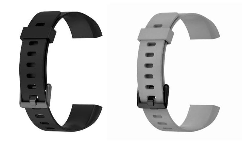 INEFABLE Realme Band Strap RMA183 Soft Silicone Band Strap - Black & Grey - Pack of 2 - Image 2