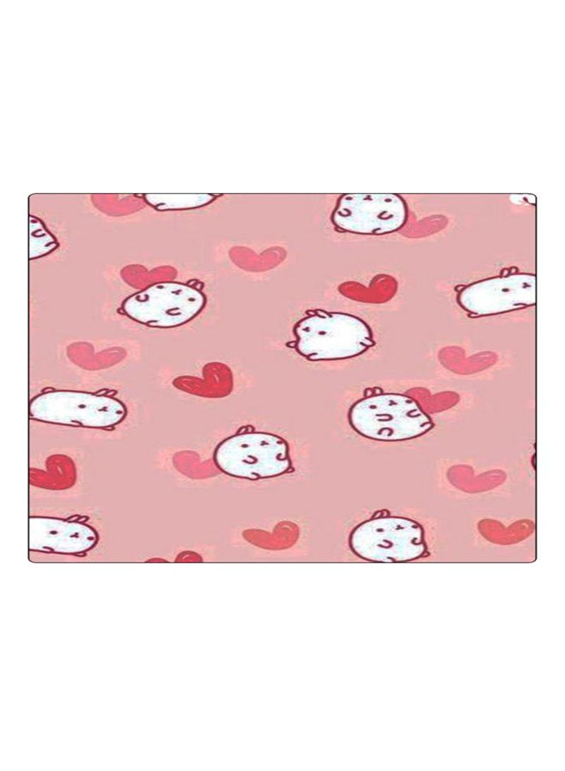 RKN Printed Anti-Slip Gaming Mouse Pad Pink/White