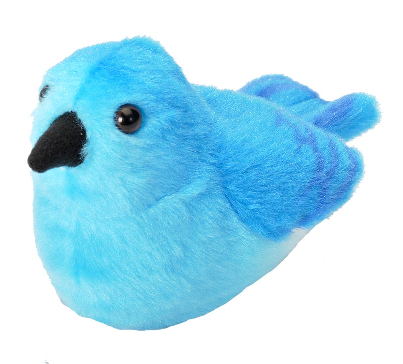 Wild Republic Audubon Birds Mountain Bluebird Plush with Authentic Bird Sound  Stuffed Animal  Bird Toys for Kids and Birders
