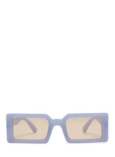 London Rag Rectangular Frame Sunglasses in Jelly Blue