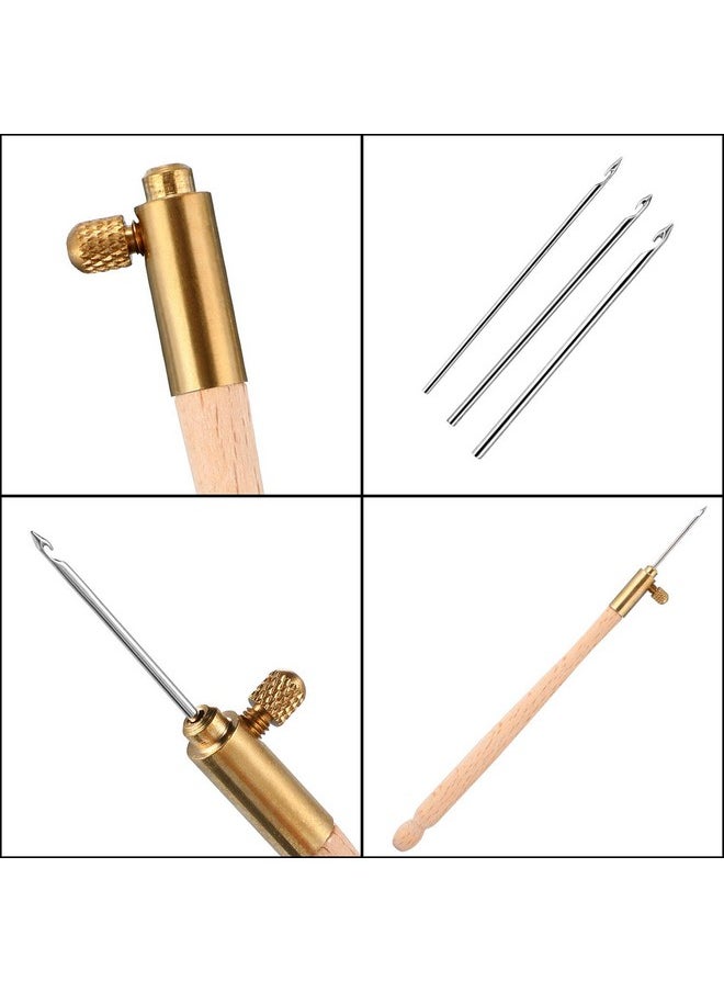 meekoo Tambour Hook With 3 Needles (70 90100) Embroidery Beading Needle Tools Sequin Beads Needle Set Crochet Tool Kit (1)  - Image 3
