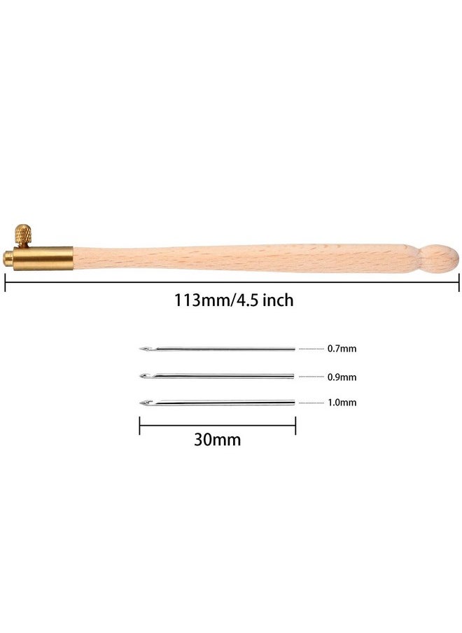meekoo Tambour Hook With 3 Needles (70 90100) Embroidery Beading Needle Tools Sequin Beads Needle Set Crochet Tool Kit (1)  - Image 4