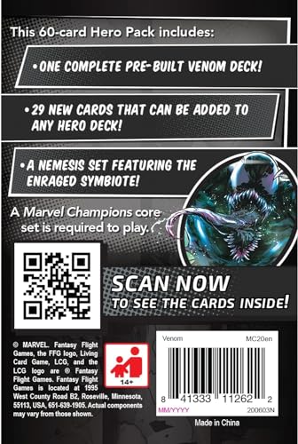 Fantasy Flight Games Marvel Champions The Card Game Venom HERO PACK - Superhero Strategy Game, Cooperative Game for Kids and Adults, Ages 14+, 1-4 Players, 45-90 Minute Playtime, Made by Fantasy Flight Games - Image 2