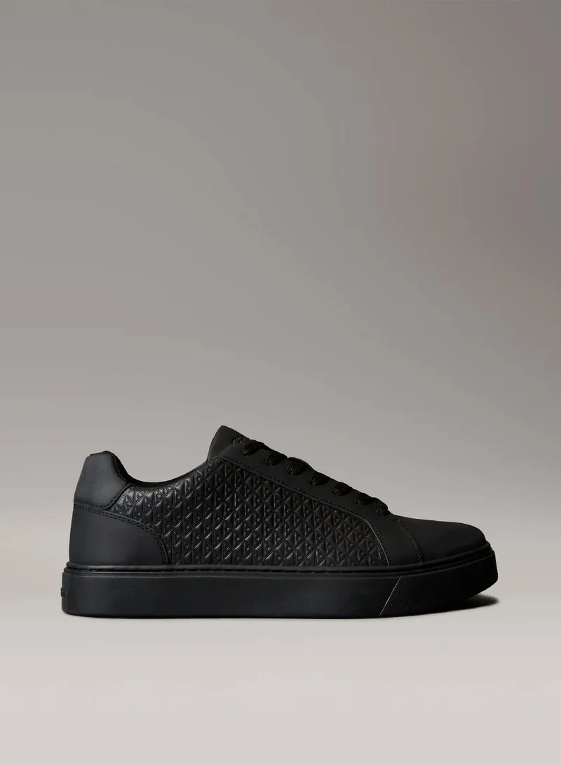 Rubberised Leather Emblem Logo Trainers