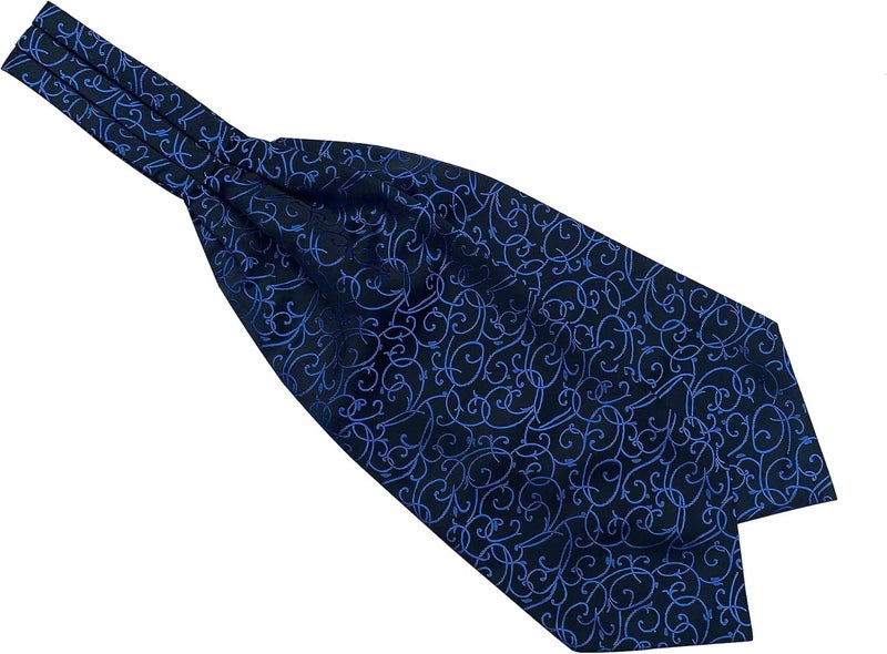 Secdtie Men's Polka Dot Plaid Silk Cravat Ties Jacquard Woven Casual Ascot - Image 1