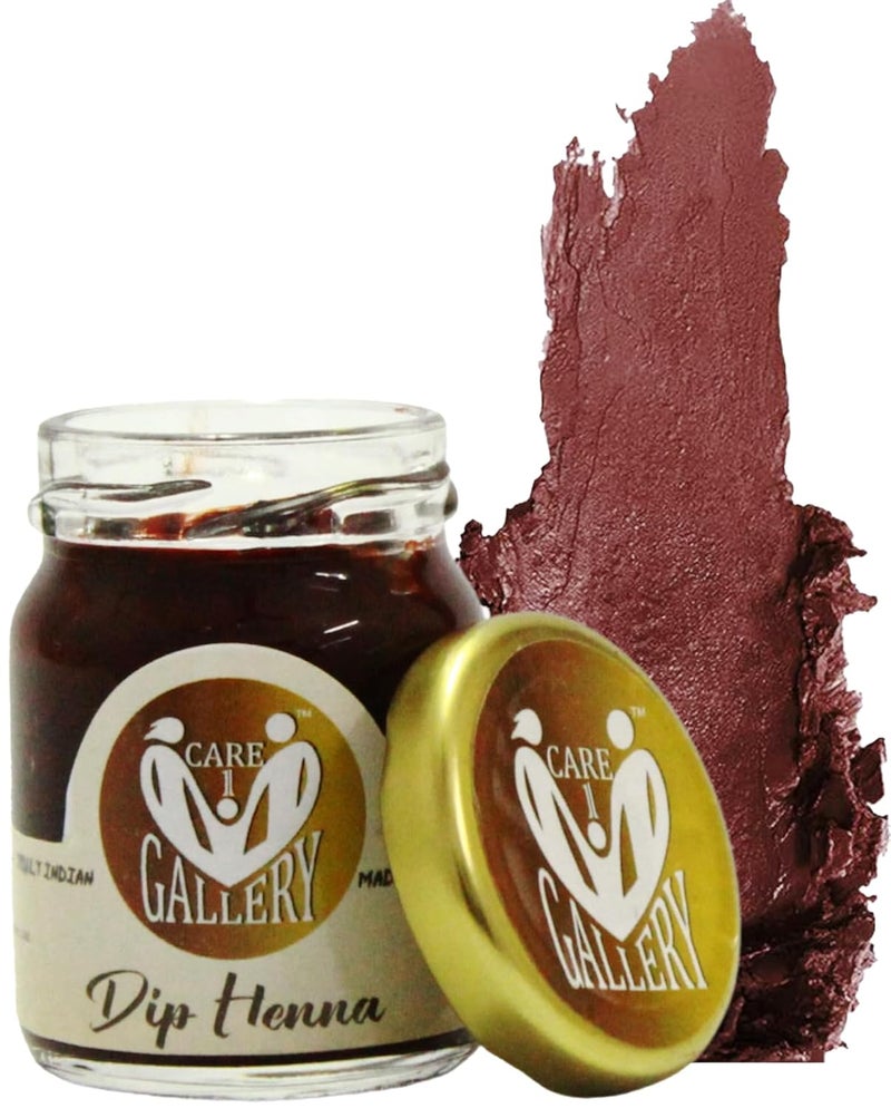 CareOne Gallery معجون الحناء البني الفوري من كير وان غاليري مع ملصقات الحناء الثلاثة لأطراف الأصابع - Image 4