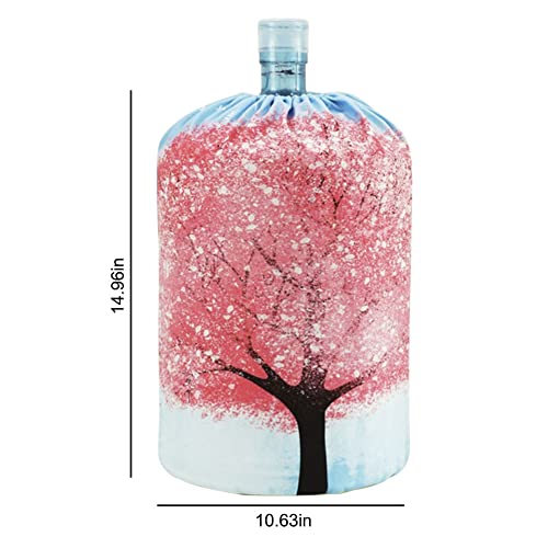 ZUYYON 5 Gallon Water Dispenser Barrel Dust Cover Water Cooler Dust Proof Cover for Decoration, Reusable Bottle Bucket Protector(Cherry Tree) - Image 2