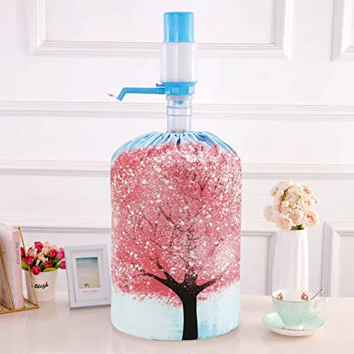 ZUYYON 5 Gallon Water Dispenser Barrel Dust Cover Water Cooler Dust Proof Cover for Decoration, Reusable Bottle Bucket Protector(Cherry Tree) - Image 3