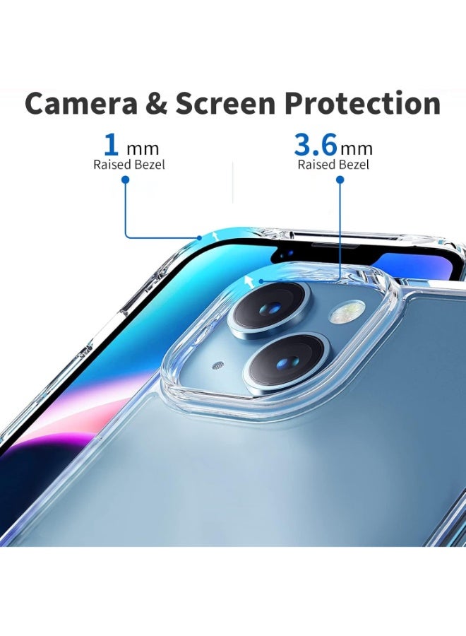 جراب لموبايل ايفون 14 بلس (iPhone 14 Plus) حماية كاملة للهاتف و لعدسة الكاميرا خفيف الوزن بلمسة نهائية كرستالي من البولي بروبيلين - شفاف رفيع للغاية 0.35 ملم - Image 2