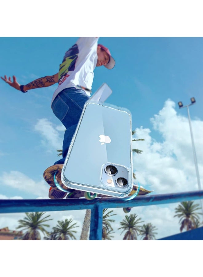 جراب لموبايل ايفون 14 بلس (iPhone 14 Plus) حماية كاملة للهاتف و لعدسة الكاميرا خفيف الوزن بلمسة نهائية كرستالي من البولي بروبيلين - شفاف رفيع للغاية 0.35 ملم - Image 4