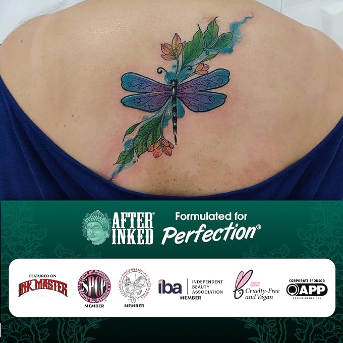 After Inked Tattoo Aftercare Non-Petroleum Jelly - With Grape Seed Oil, Essential for Tattoo Kit, PMU & Piercing Aftercare - Multipurpose Ointment - 7g Reclosable Packet (3-Pack) - Image 3