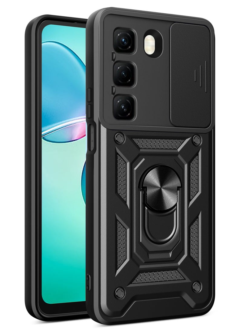 Phone Cover for Infinix Hot 50 Pro+ 4G with Slide Camera Cover Drop Protective Phone Case with Magnetic Car Mount Holder - Image 1