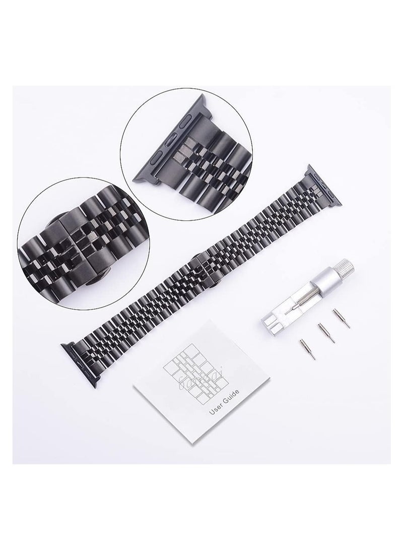 ELTRAZONE Compatible with Apple Watch Band Series 5 44mm 42mm Stainless Steel iWatch Band with Butterfly Folding Clasp for Watch Band Series 5/4/3/2/1 - Image 4
