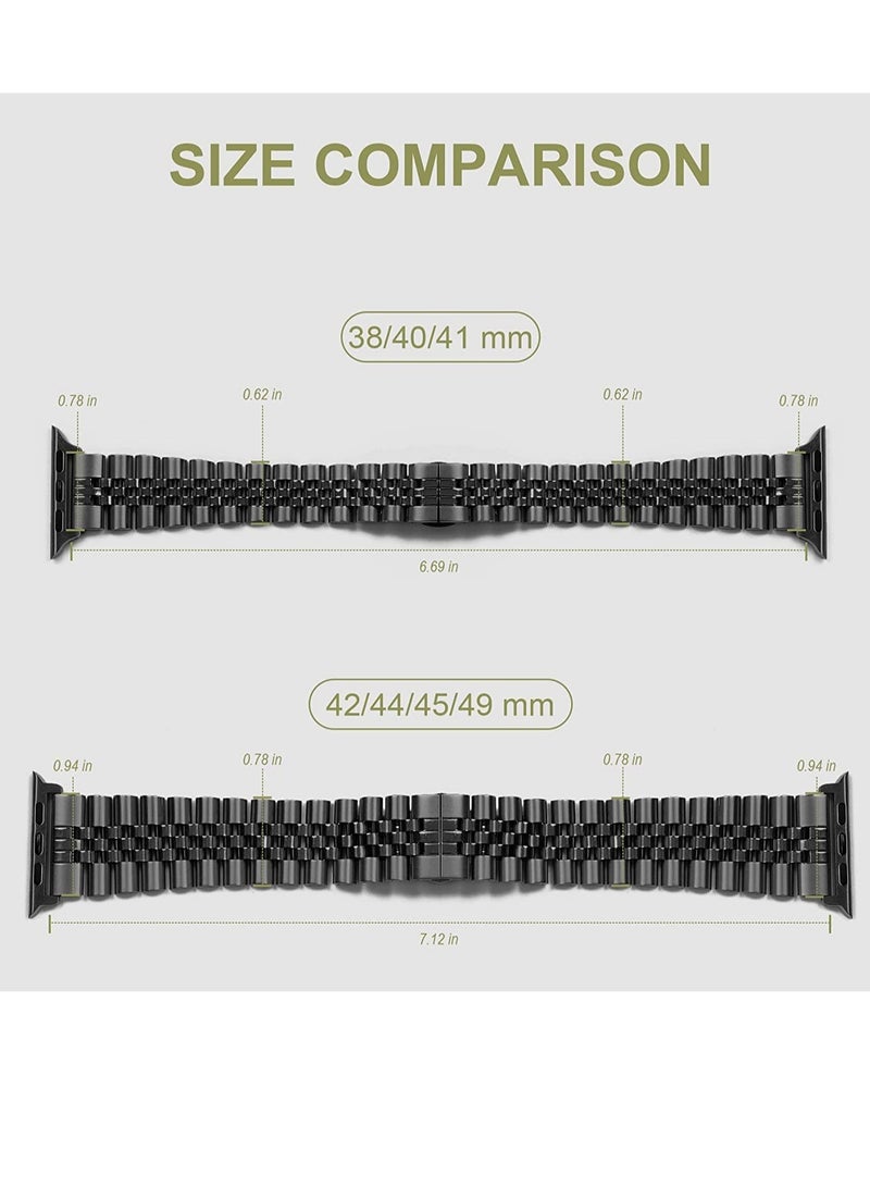 ELTRAZONE Compatible with Apple Watch Band Series 5 44mm 42mm Stainless Steel iWatch Band with Butterfly Folding Clasp for Watch Band Series 5/4/3/2/1 - Image 3