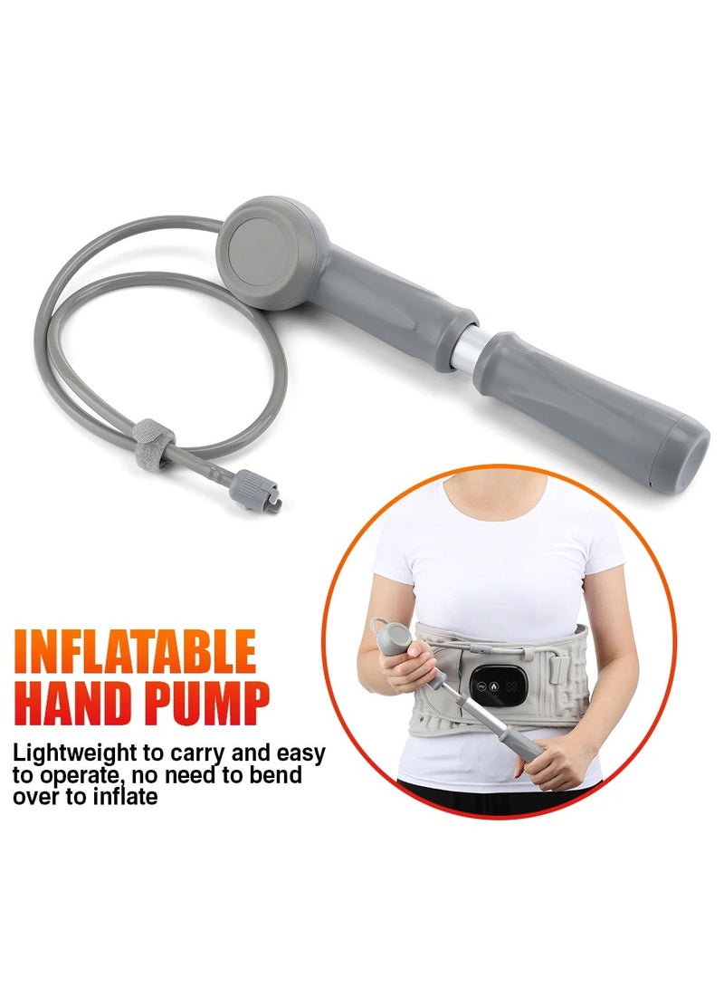 ارواق حزام قابل للنفخ، ضوء أحمر، تسخين اهتزاز، وسادة هوائية للتدليك، دعامة ظهر، حزام دعم الخصر قابل للتعديل - Image 4