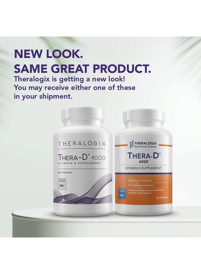 Theralogix Thera D 4000 Vitamin D Supplement ; 4 000 Iu Vitamin D3 Tablets ; 90 Day Supply ; Manufactured In The Usa - Image 3