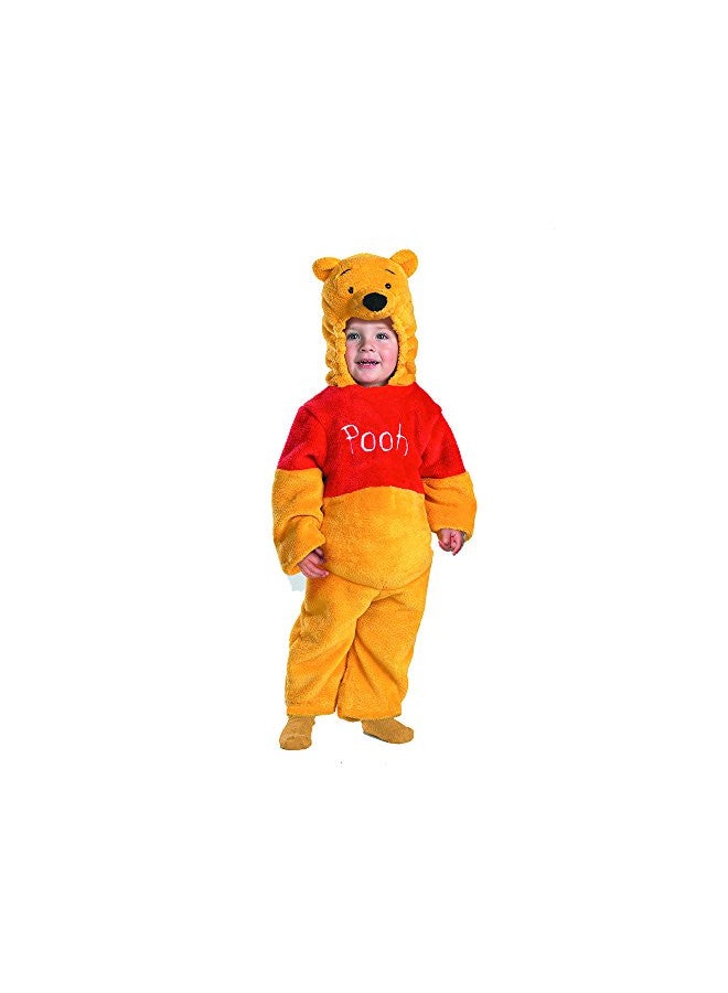 Disguise Winnie The Pooh Deluxe 2-Sided Plush Jumpsuit Costume - Medium (3T-4T) - Image 1