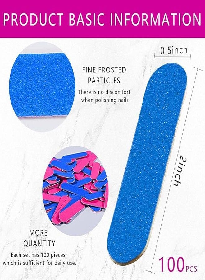SPARKLING NAILON Mini Nail File 180/240 Grit - Pack of 100 Disposable Double Sided Emery Boards | Professional Manicure Pedicure Nail Shaping Tools for Home & Salon Use - Image 3