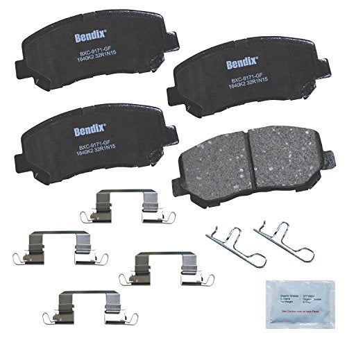 Bendix Priority1 CFC1640K2 Ceramic Front Brake Pads for Chrysler 200 2017-2016, Dodge Dart 2016 - Image 1