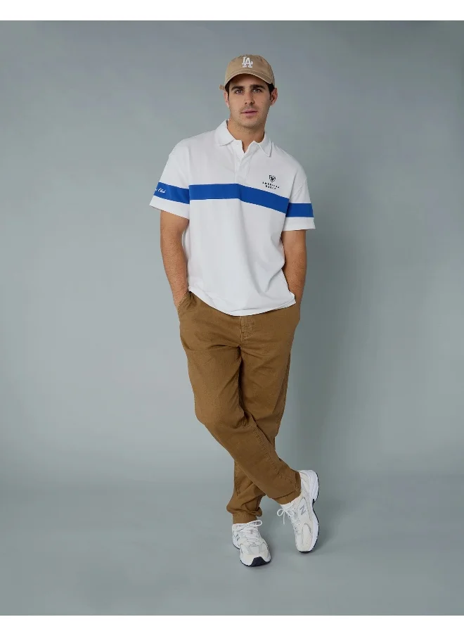 American Eagle AE Logo Rugby Polo Shirt